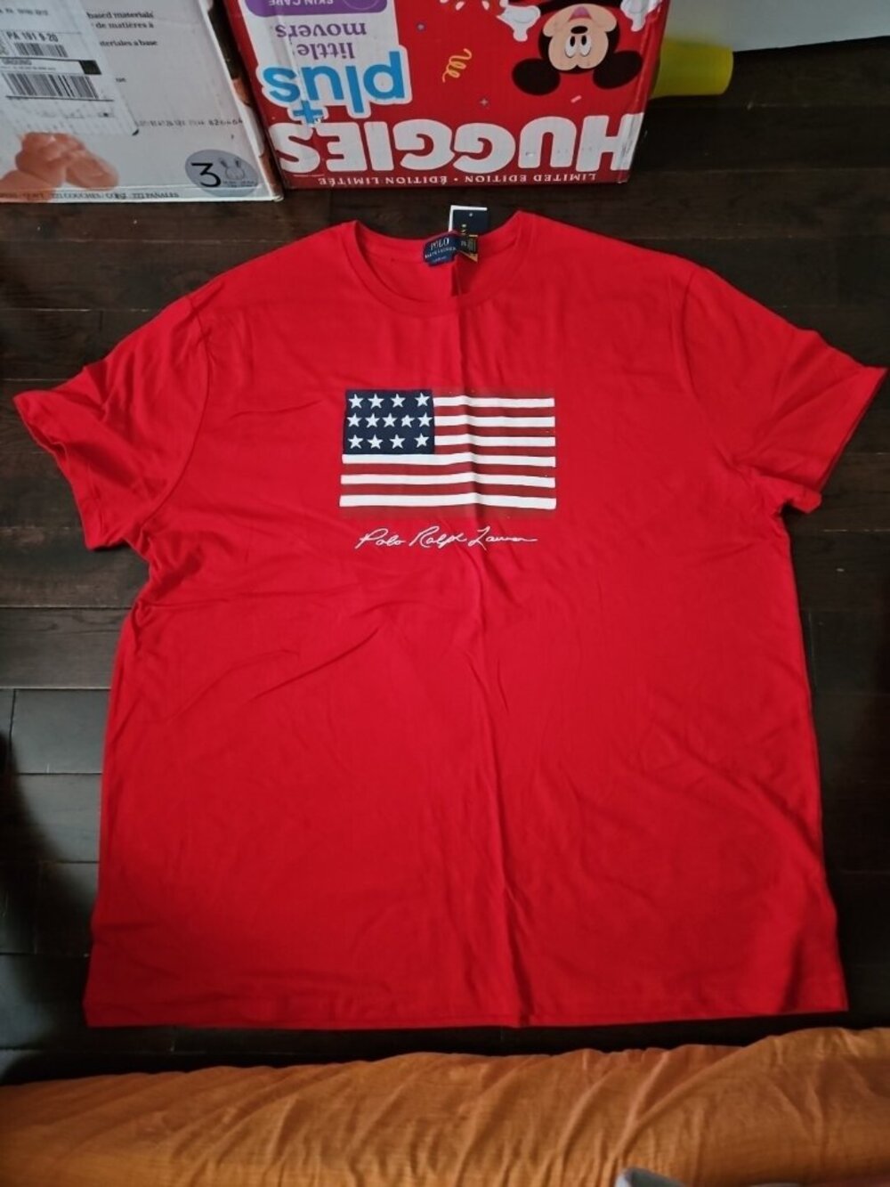 Polo Ralph Lauren Men's Red Flag Logo Graphic Classic Fit Tee